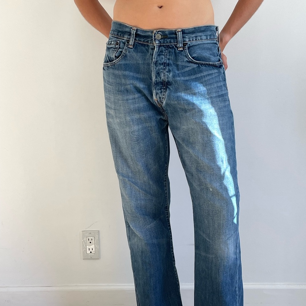 Y2k Abercrombie & Fitch relaxed fit distressed jeans